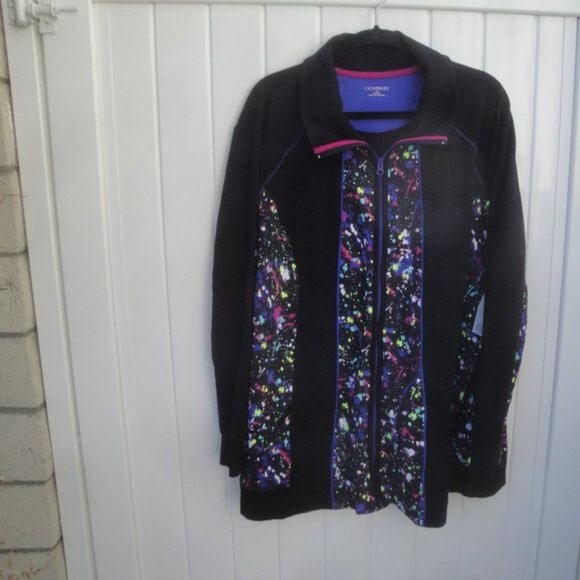 NEW Catherines2-piece set 3X Jacket 2X Pants Black Purple Mismatched Sizes - Picture 2 of 4